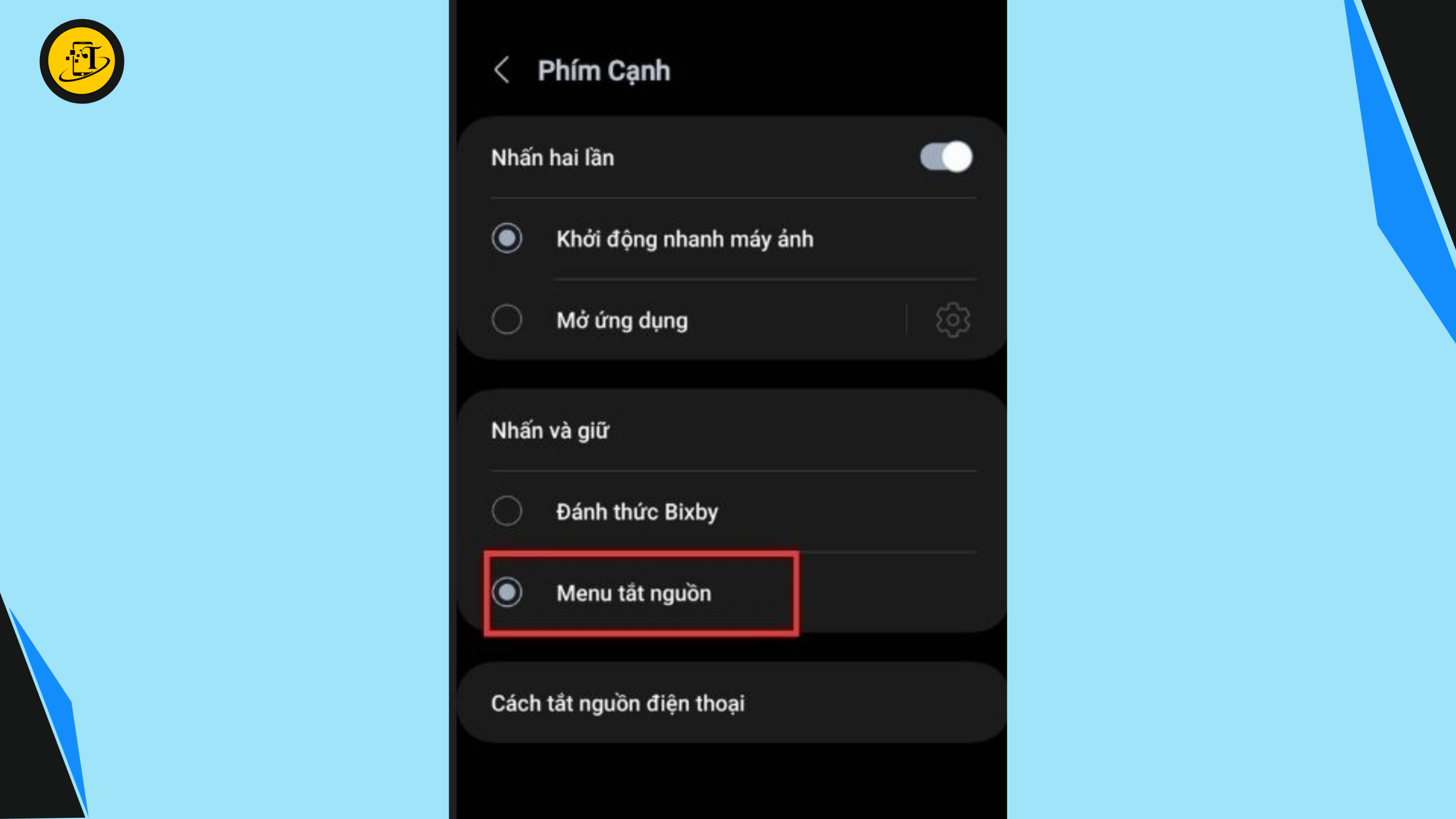 tắt nguồn điện thoại samsung