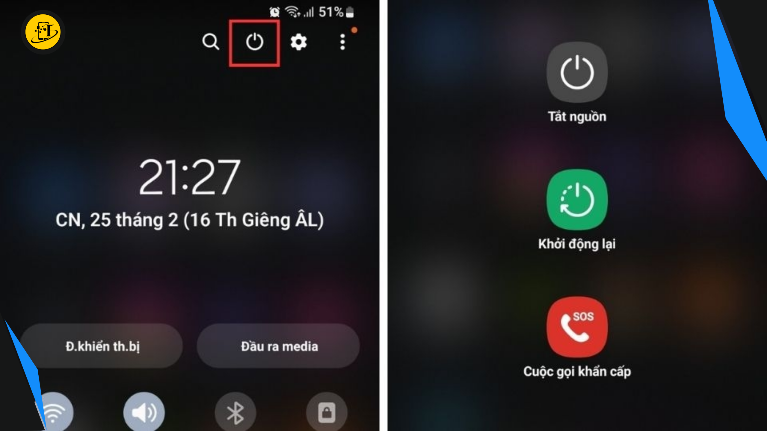 tắt nguồn điện thoại samsung