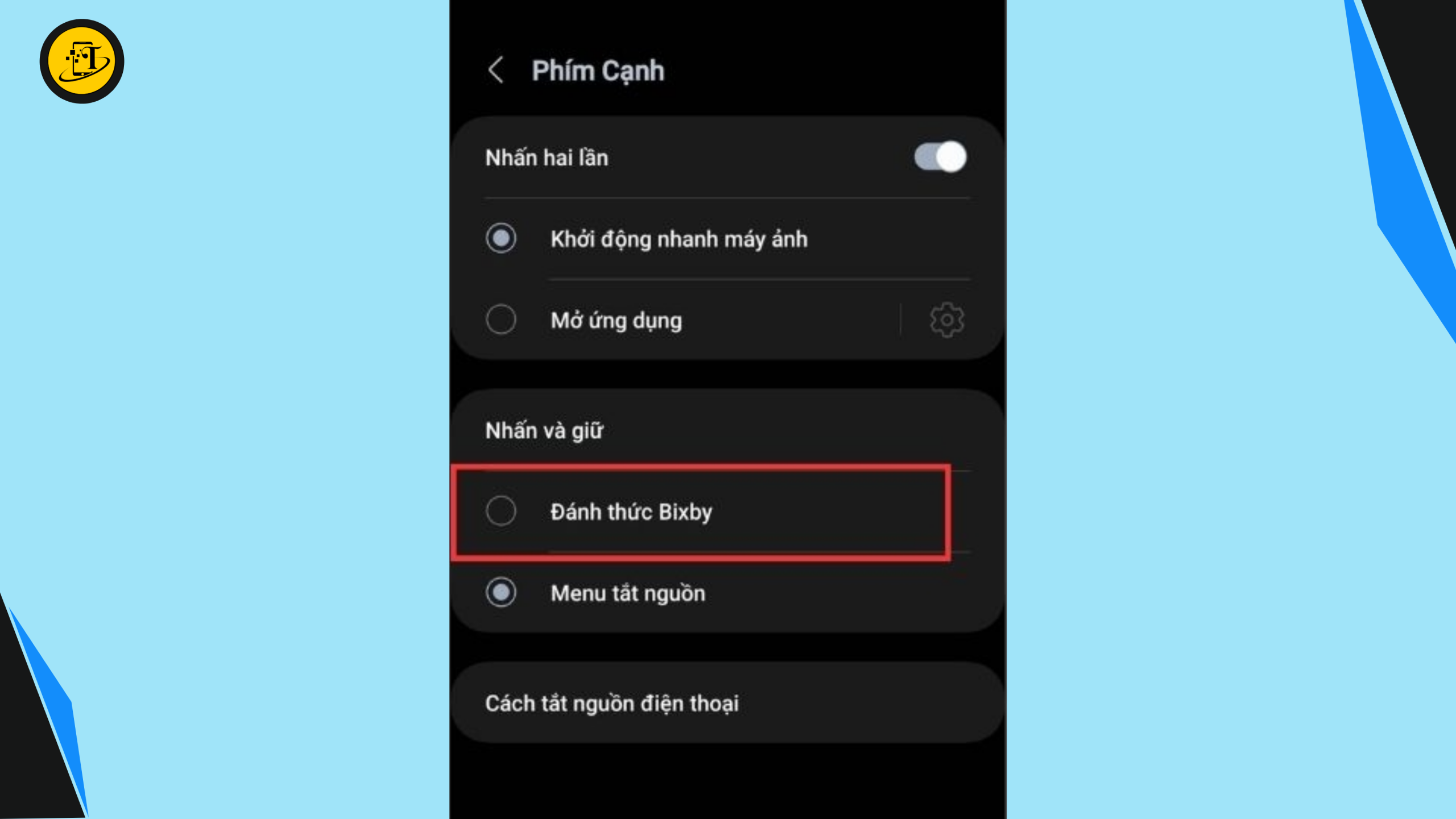 tắt nguồn điện thoại samsung