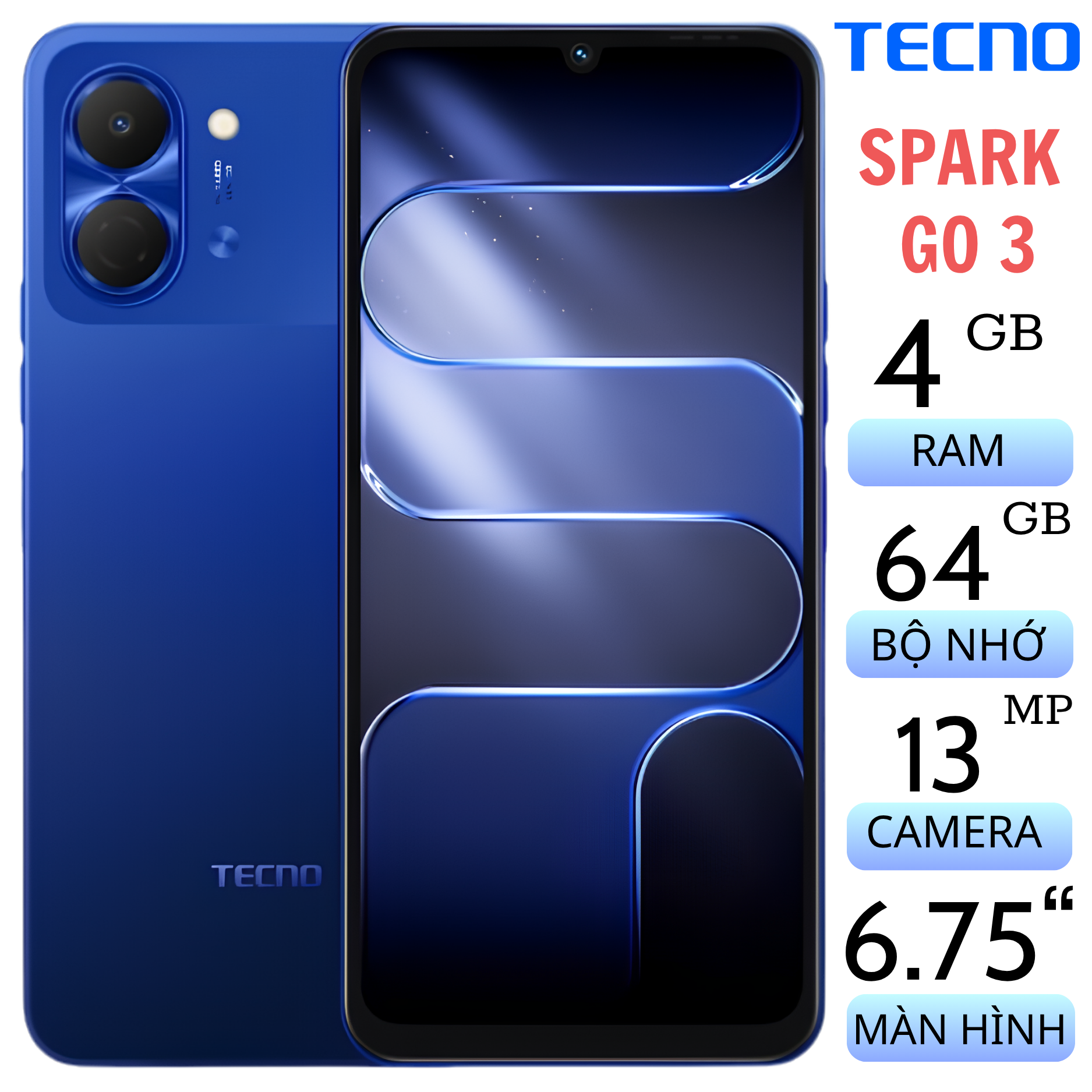 Tecno Spark Go 3 4GB/64GB Fullbox Tecno Spark Go 3 4GB/64GB Fullbox
